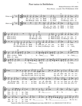 Puer natus in Bethlehem - Ein Kind geborn zu Bethlehem a 2