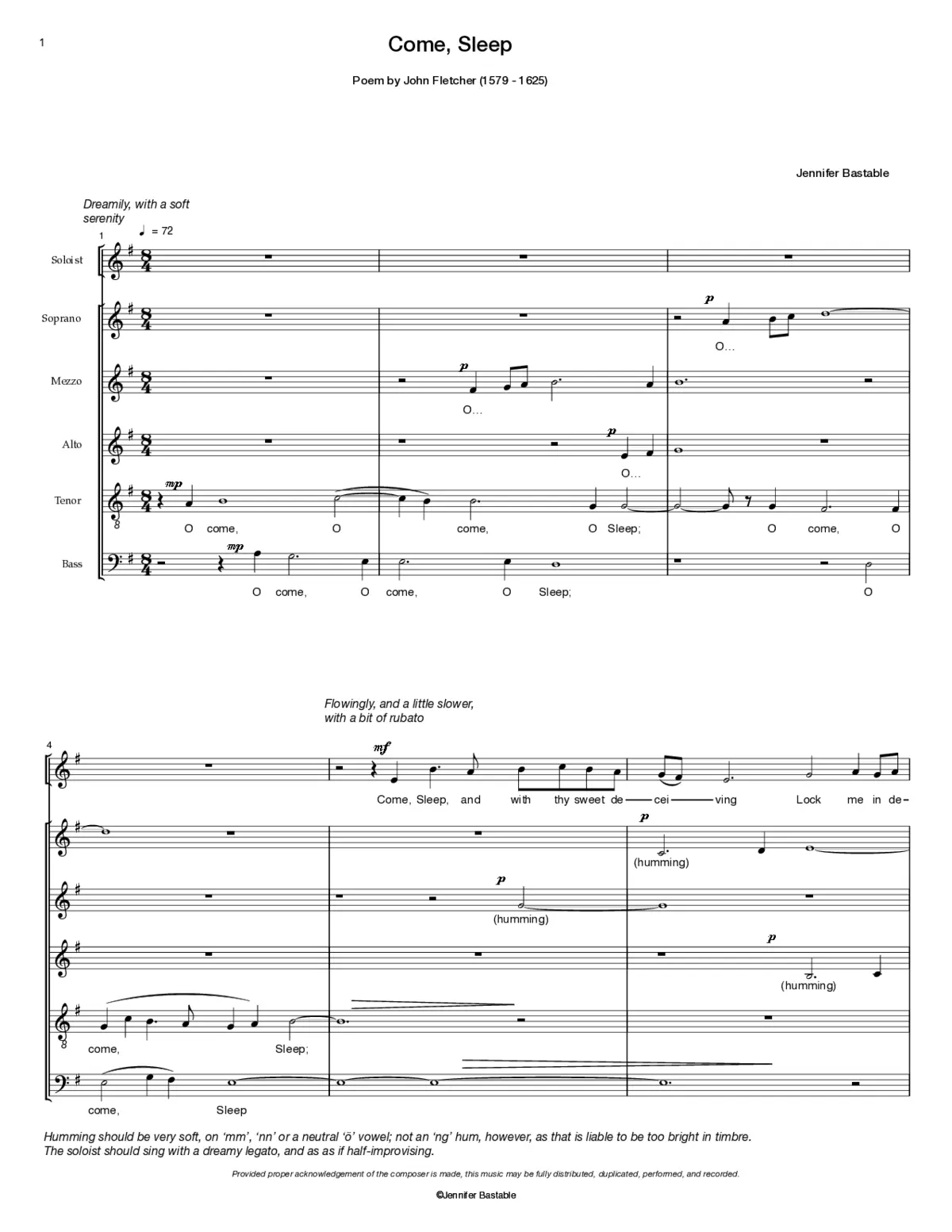 Come, Sleep - Page 1