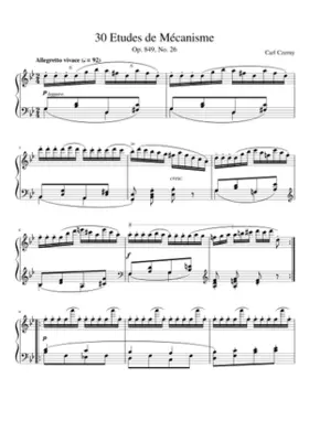 30 Études de mécanisme Op.849