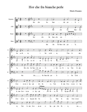 Hor che fra bianche perle