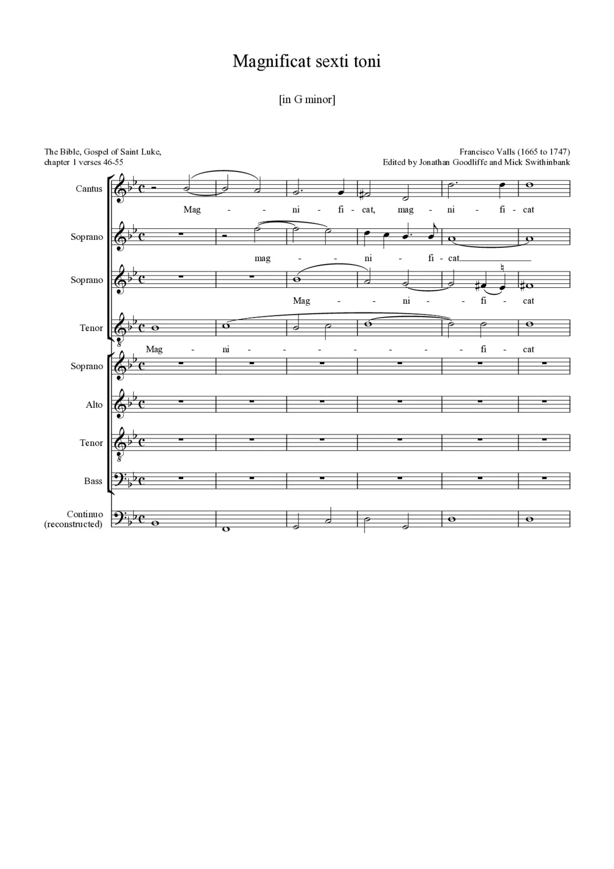 Magnificat sexti toni - Page 1