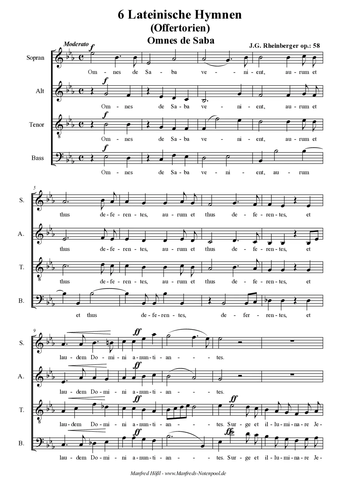 6 lateinische Hymnen, Op. 58 - Page 1