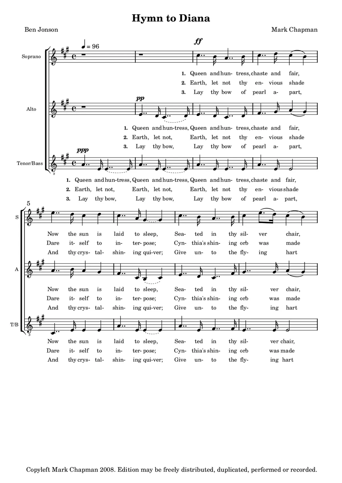 Hymn to Diana - Page 1