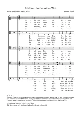 Erhalt uns, Herr, bei deinem Wort