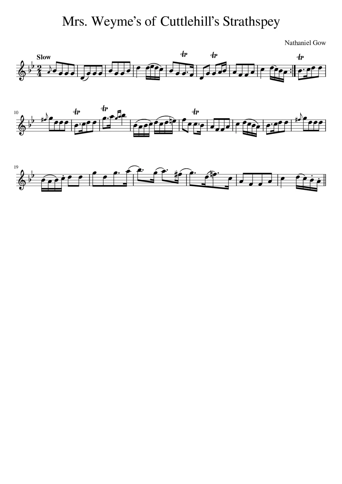 Mrs. Weymes of Cuttlehills Strathspey - Page 1