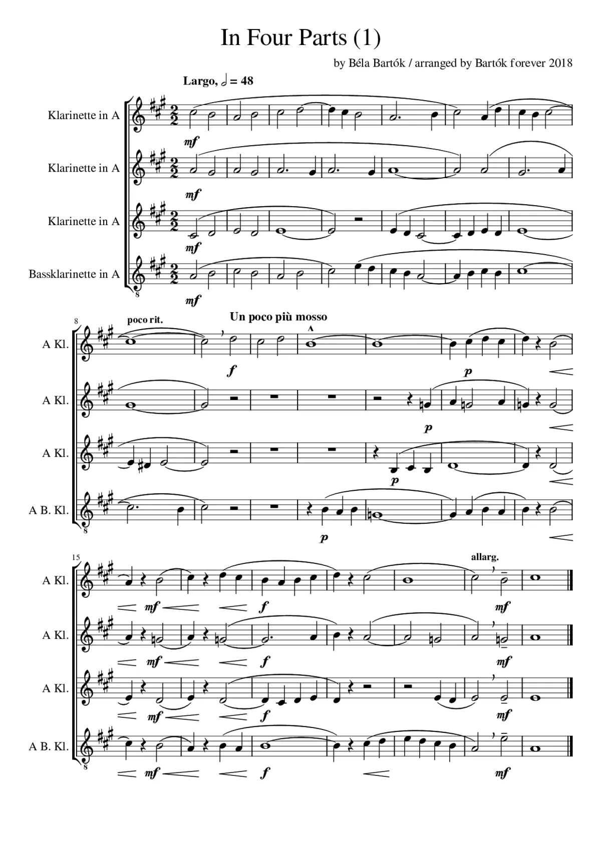 Mikrokosmos Sz.107 - Page 1