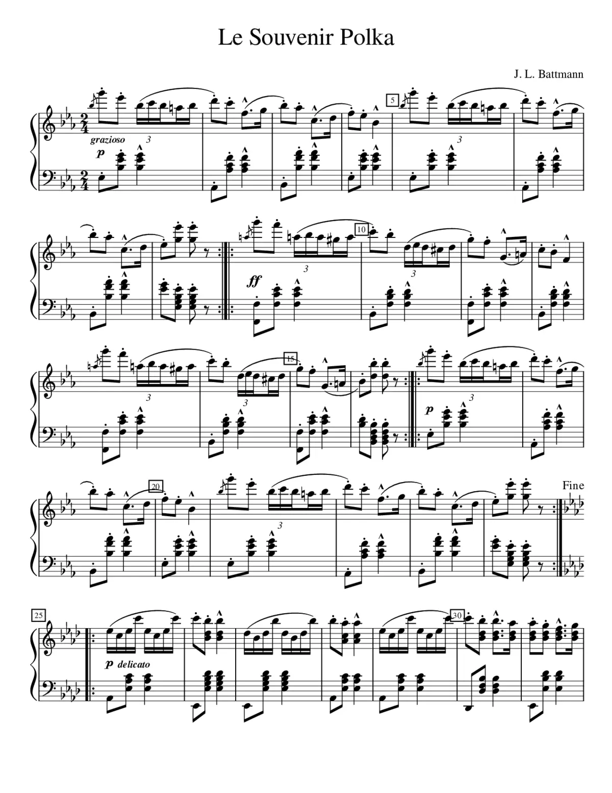 Le Souvenir Polka - Page 1