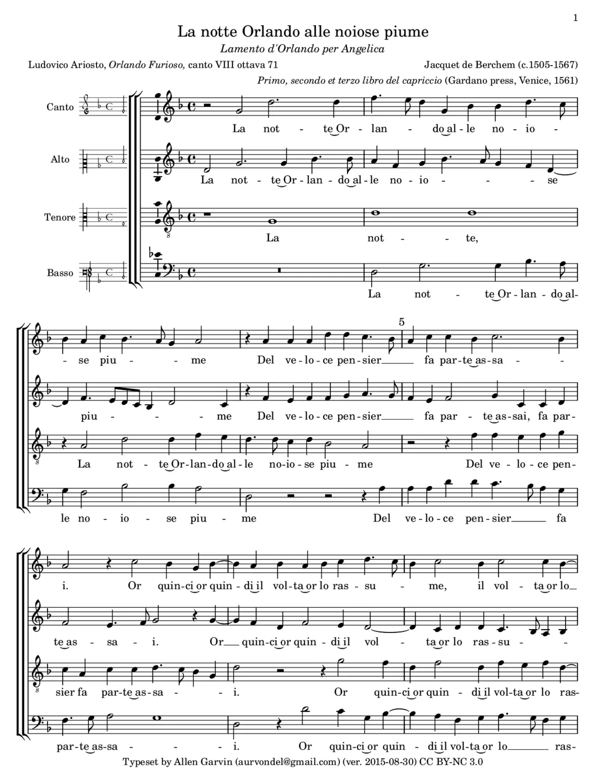 La notte Orlando alle noiose piume - Page 1