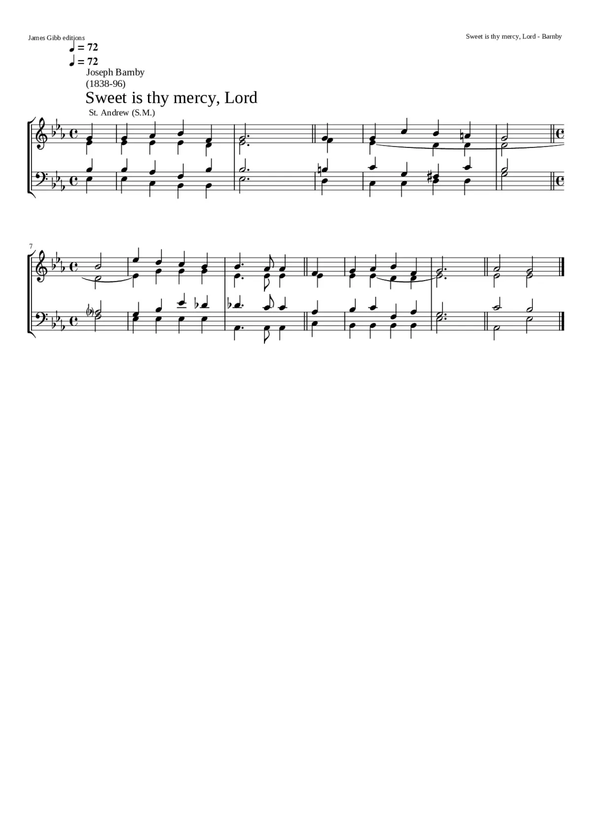 Sweet is thy mercy Lord - Page 1