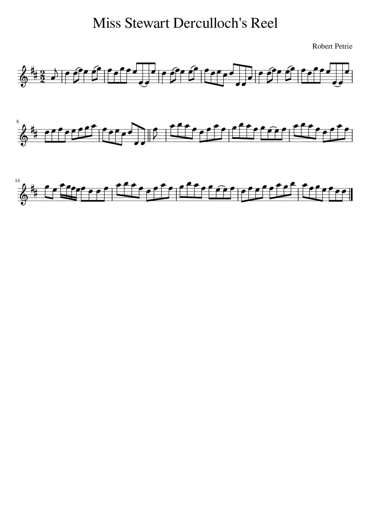 Miss Stewart Derculloch's Reel - Page 1