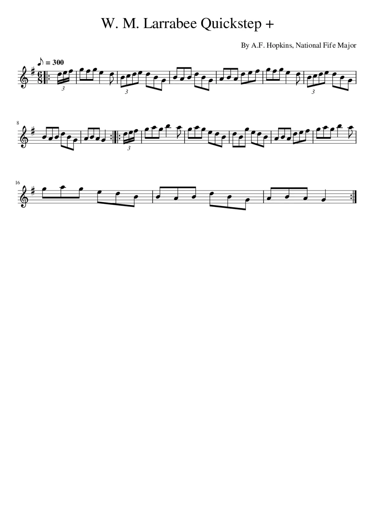 W. M. Larrabee Quickstep + - Page 1