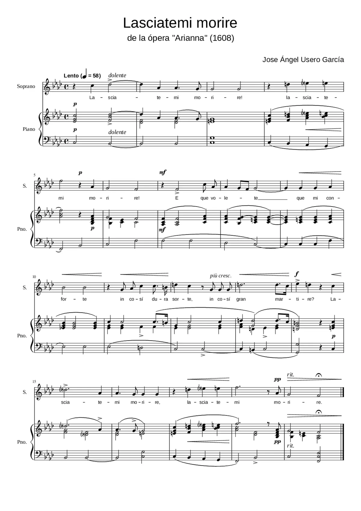 Lasciatemi morire - Page 1