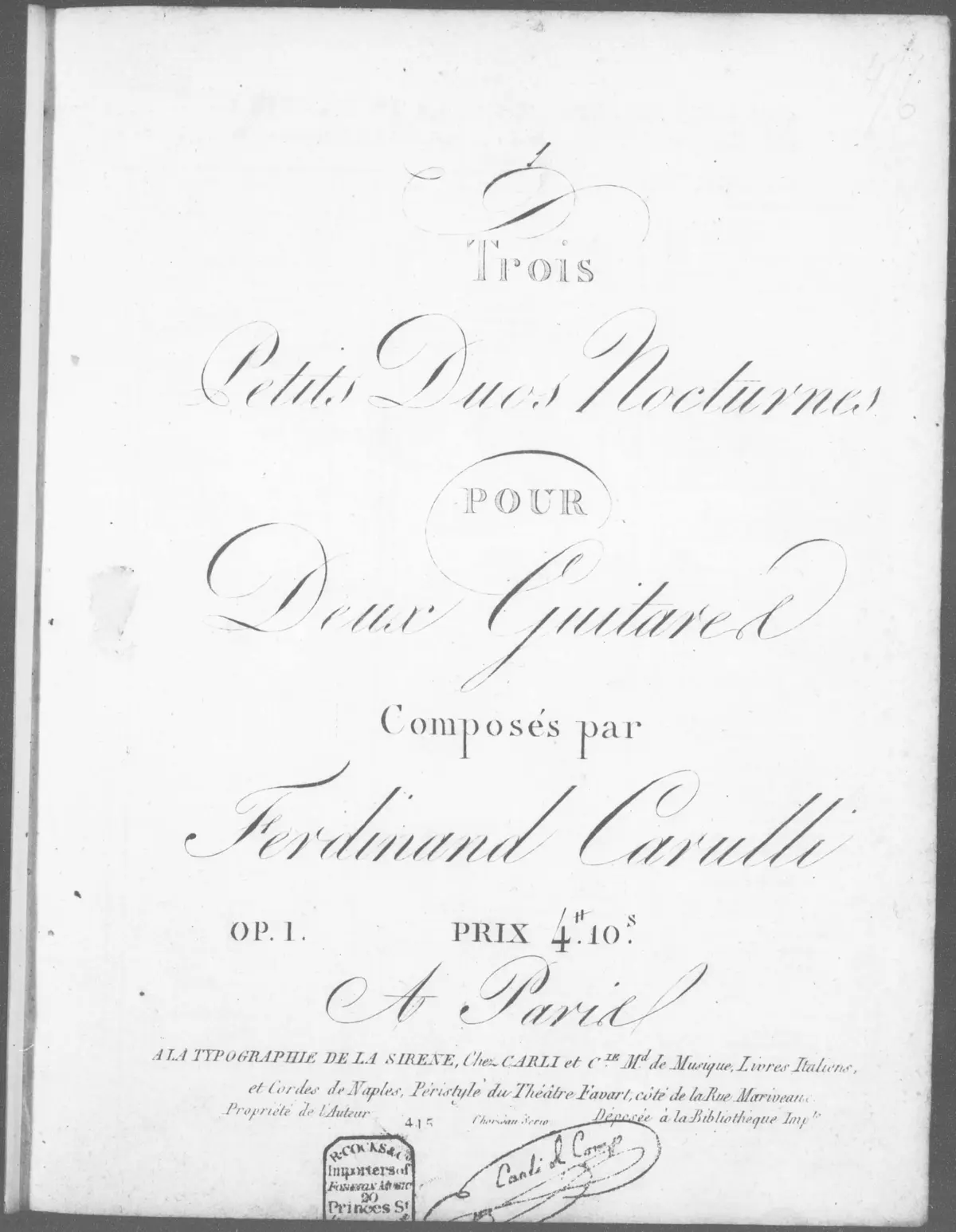 3 Petits Duos Nocturnes pour 2 Guitares - Page 1