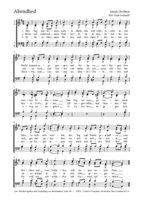 Abendlied: Der Tag mit seinem Lichte