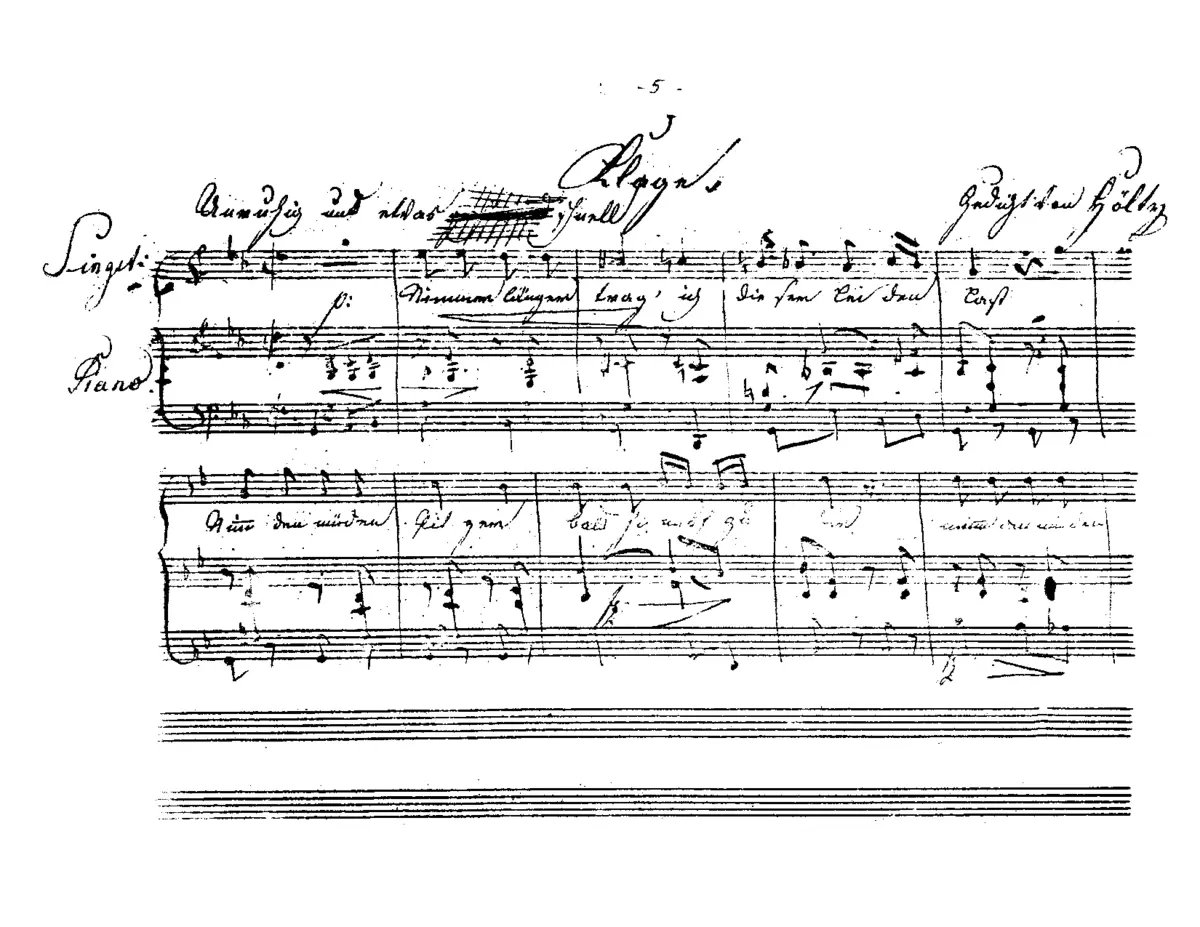 Klage (Nimmer länger trag' ich) - Page 1