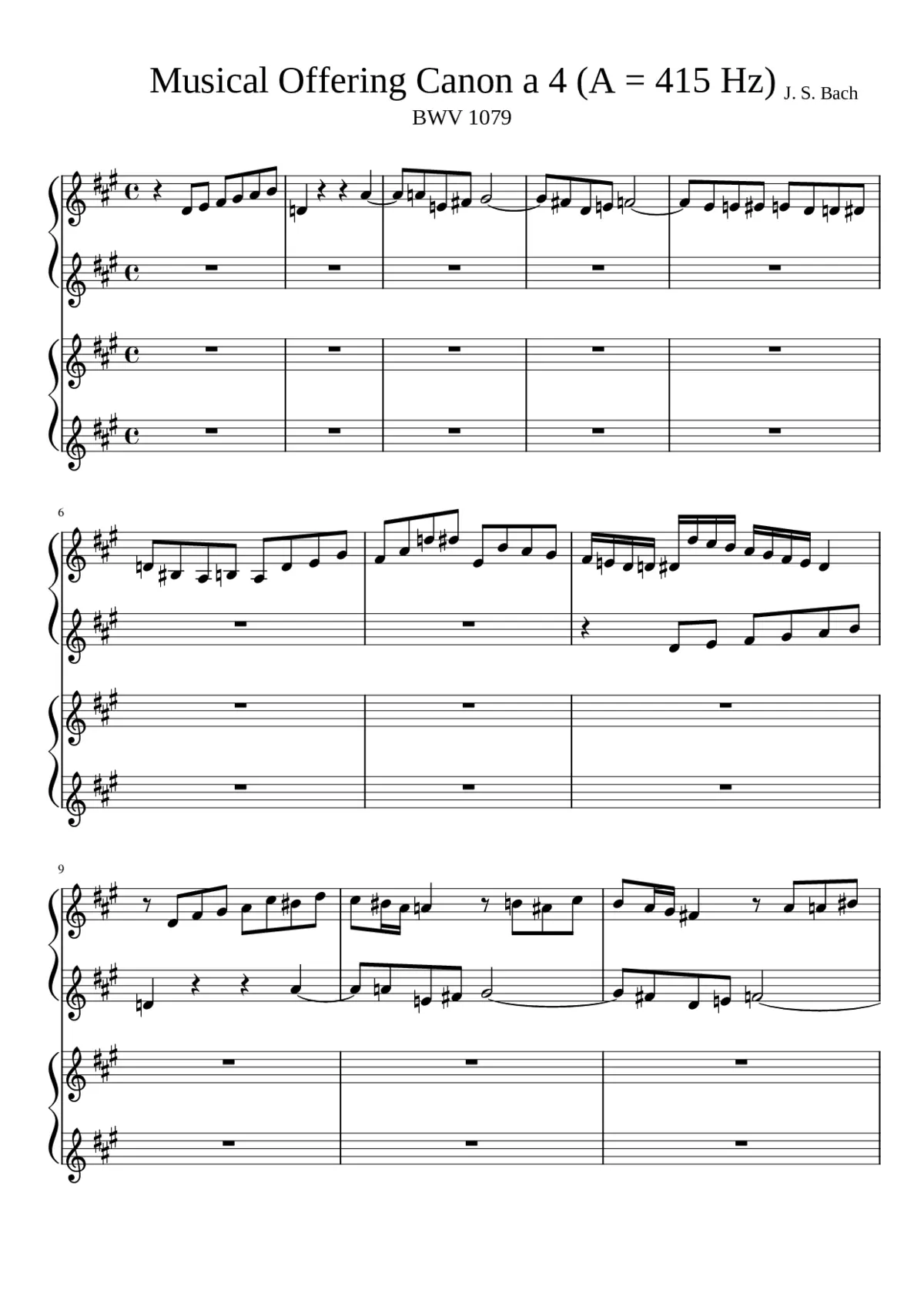 Musikalisches Opfer BWV 1079 - Page 1