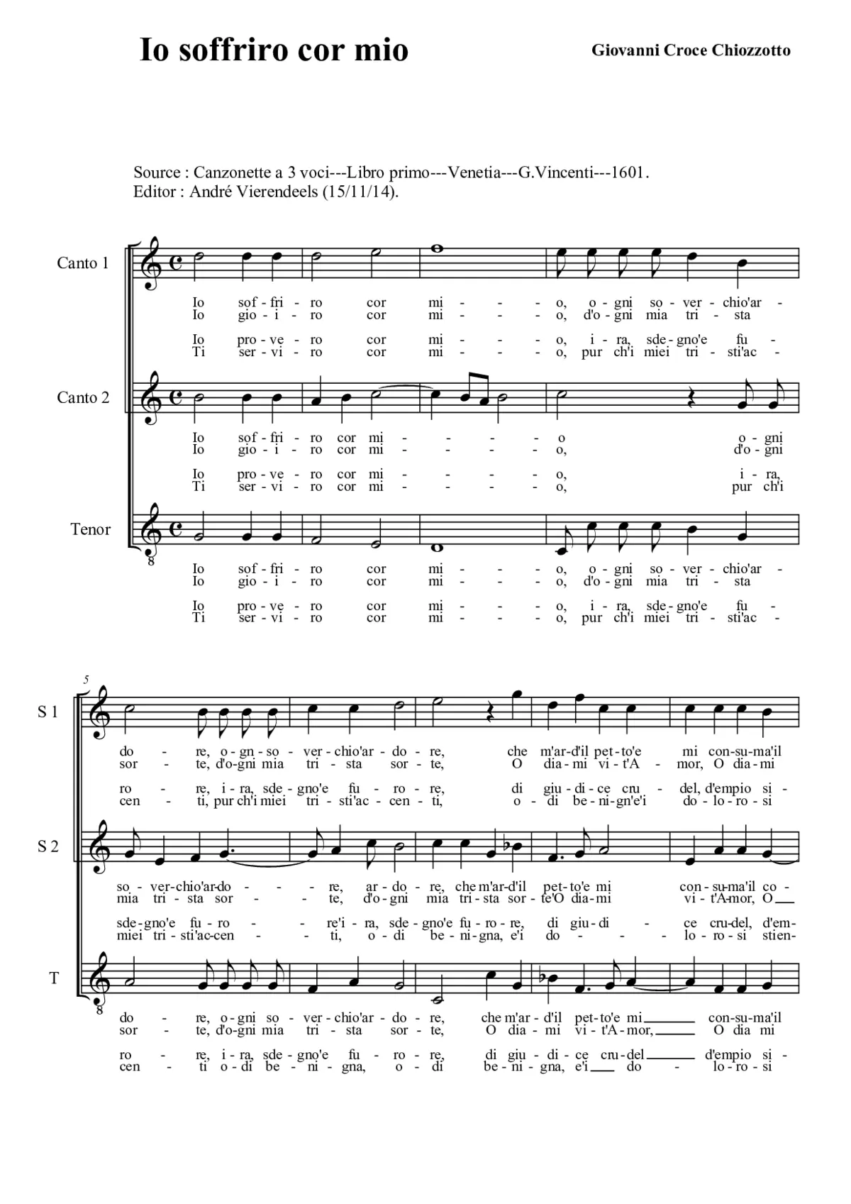 Io soffriro cor mio - Page 1