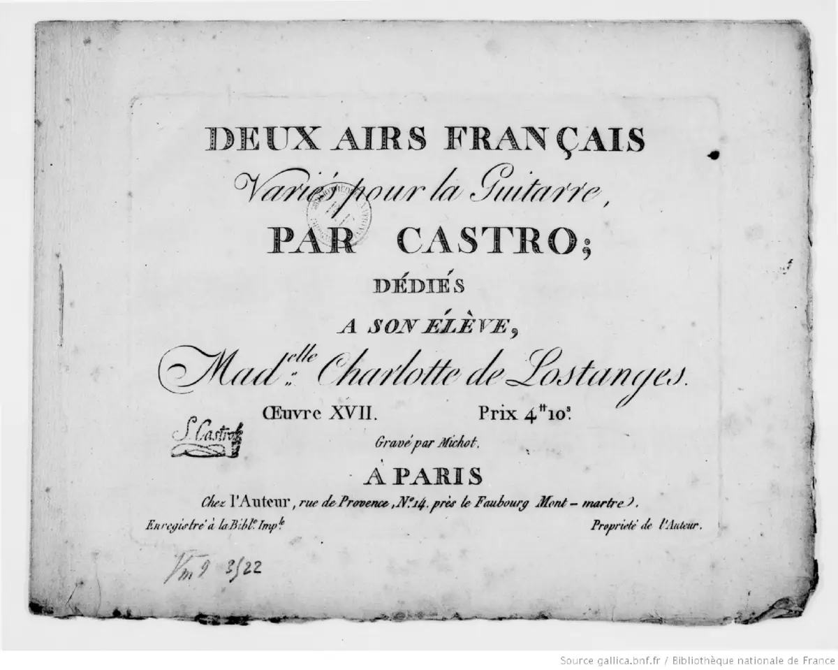 2 Airs Français Variés pour la Guitare - Page 1