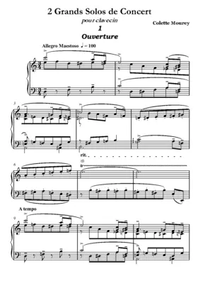 2 Grands Solos de Concert pour Clavecin