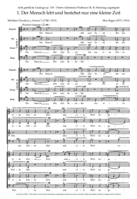 Der Mensch lebt und bestehet nur eine kleine Zeit, Op. 138, No. 1