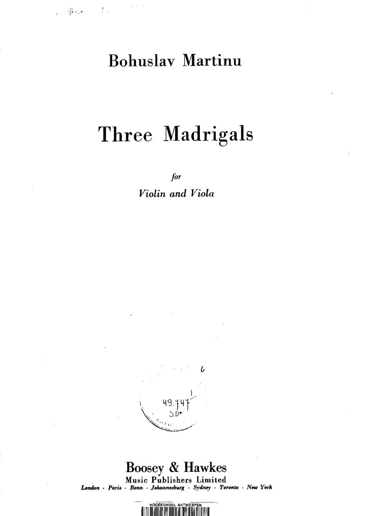 3 Madrigals - Page 1