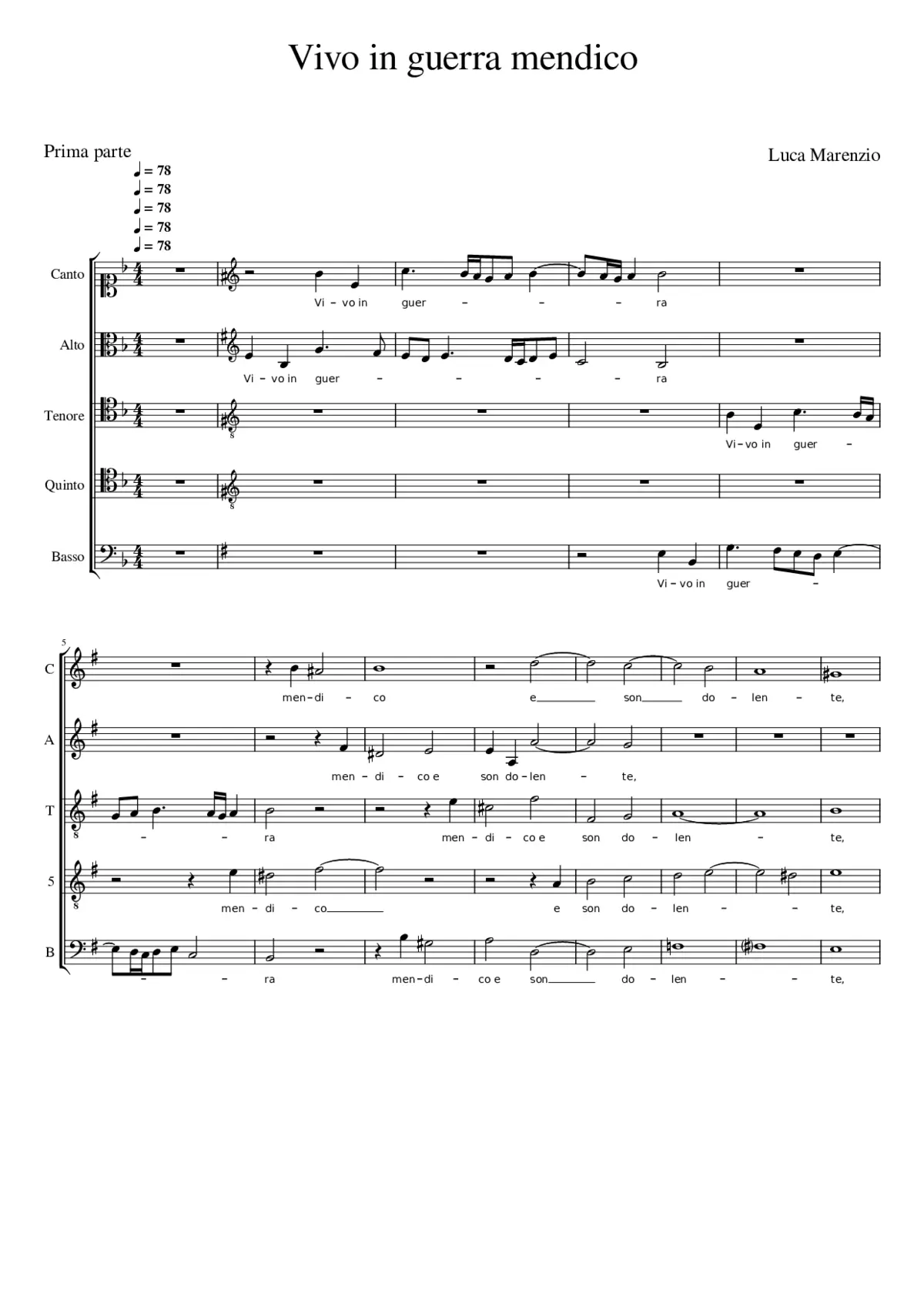 Vivo in guerra mendico - Page 1