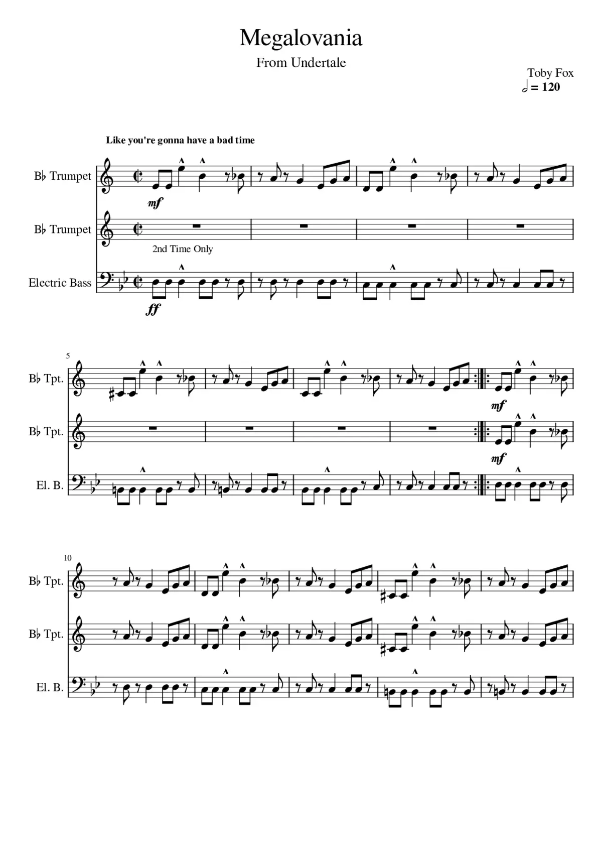 Megalovania - Page 1