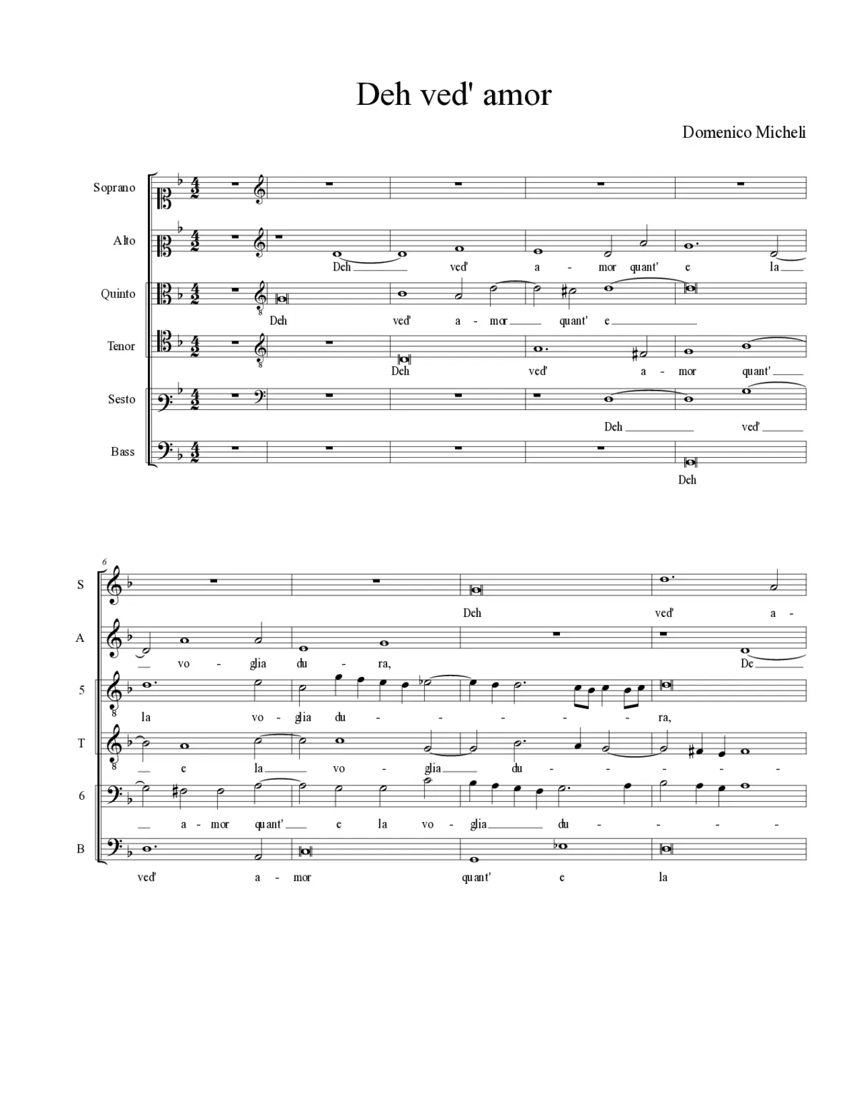 Deh ved' amor - Page 1