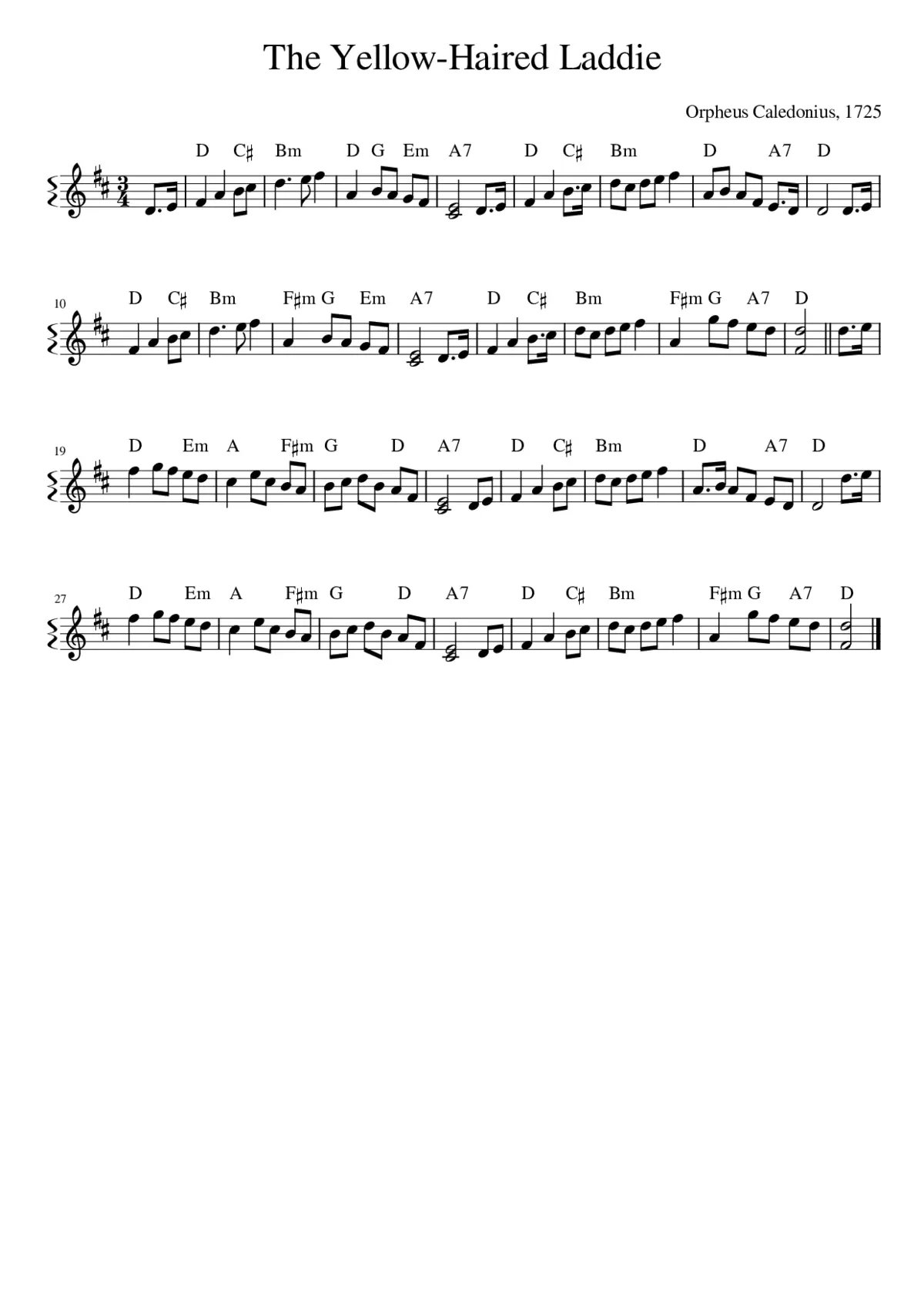 The Yellow-Haired Laddie - Page 1