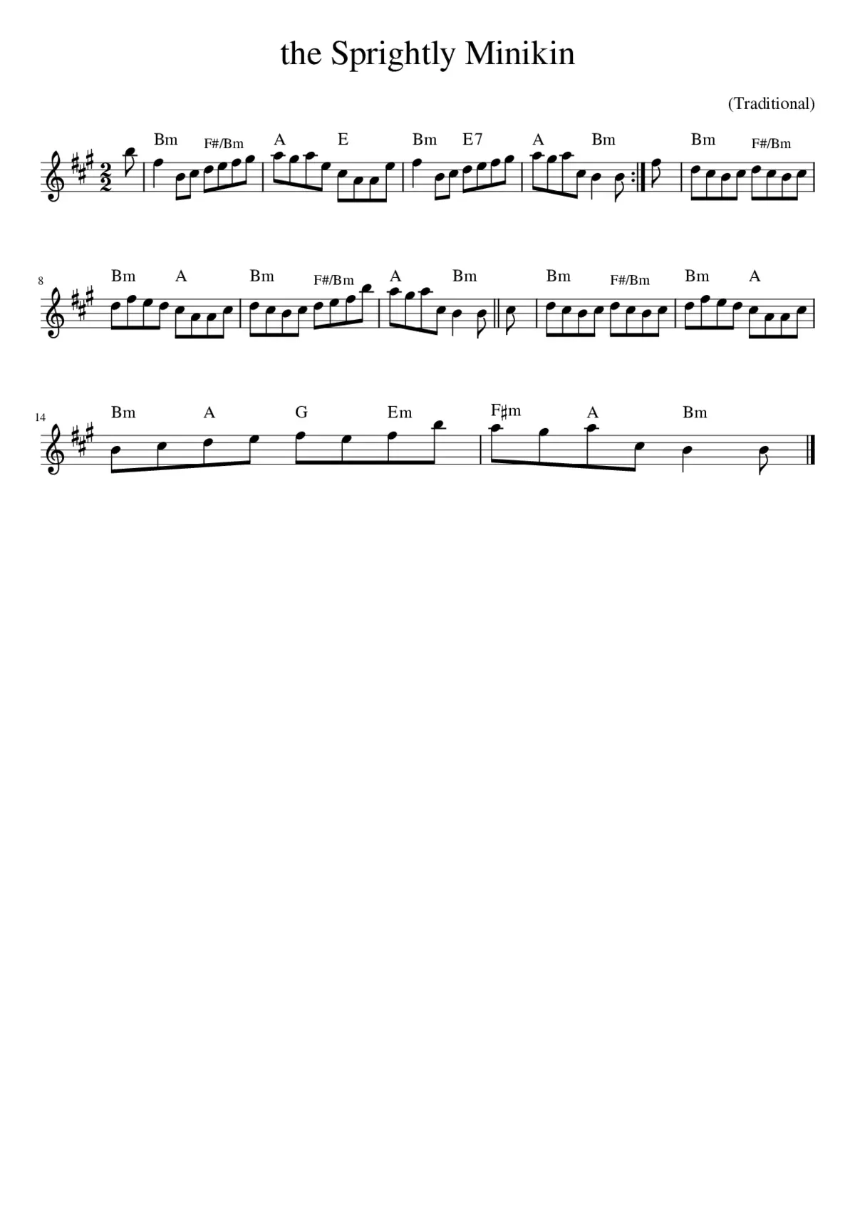 the Sprightly Minikin - Page 1