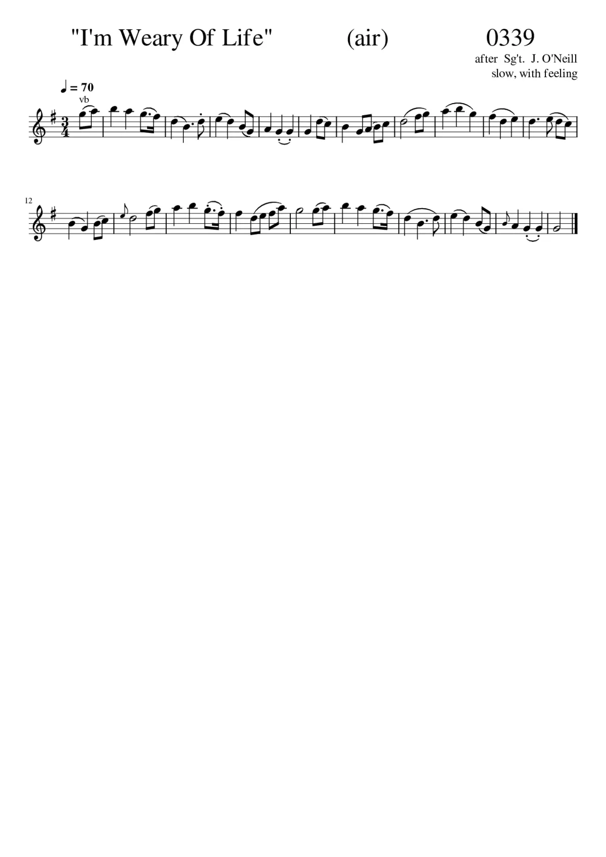 I'M WEARY OF LIFE - Page 1