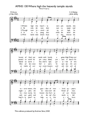 Where high the heavenly temple stands