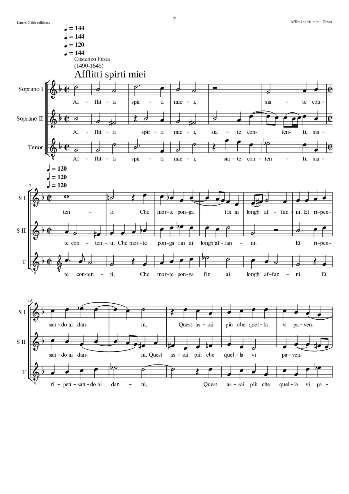 Afflitti spirti miei - Page 1