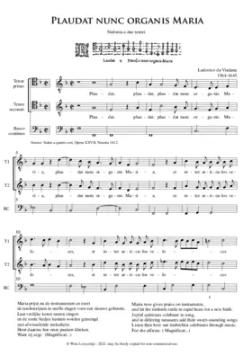 Plaudat nunc organis Maria