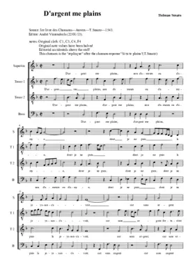 D'argent me plains (4v.)