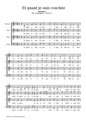 Et quant je suis couchée