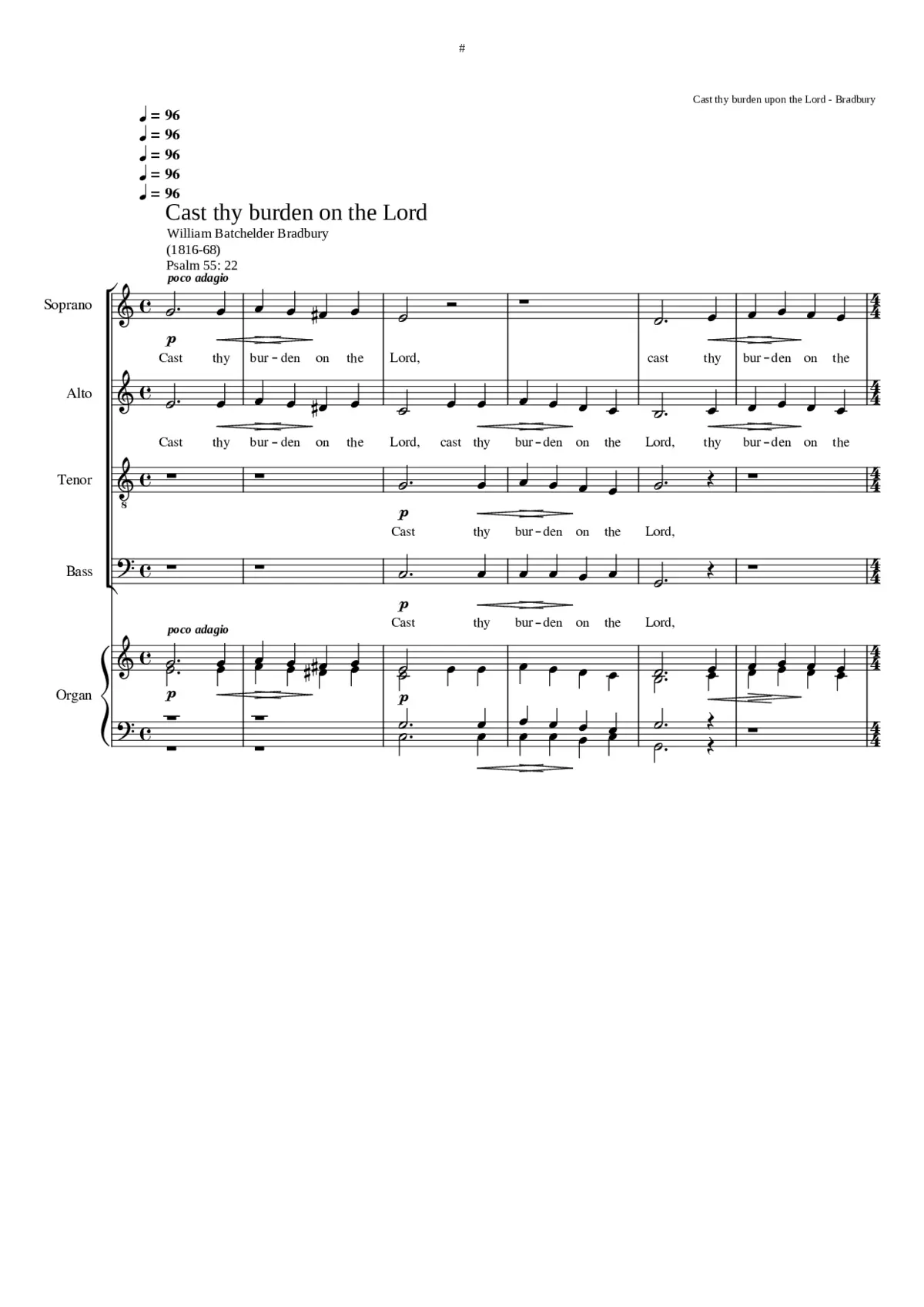 Cast thy burden on the Lord - Page 1