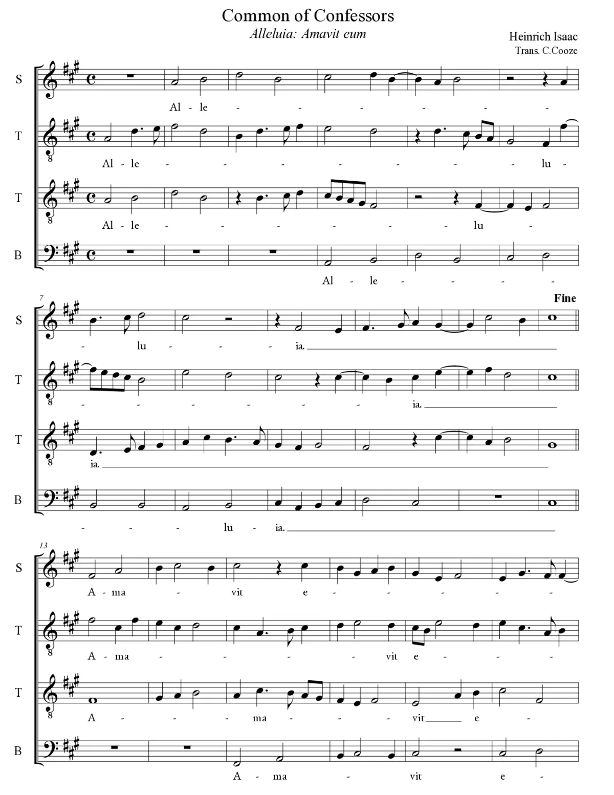 Alleluia: Amavit eum - Page 1