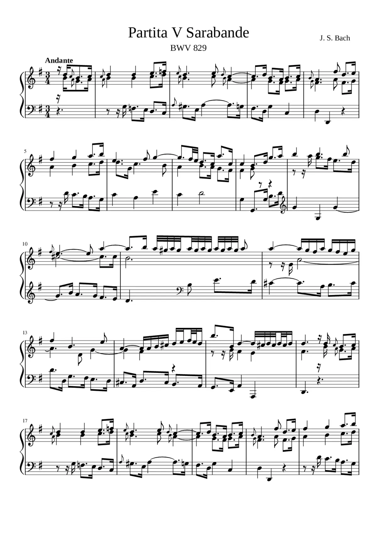 Partita in G major BWV 829 - Page 1