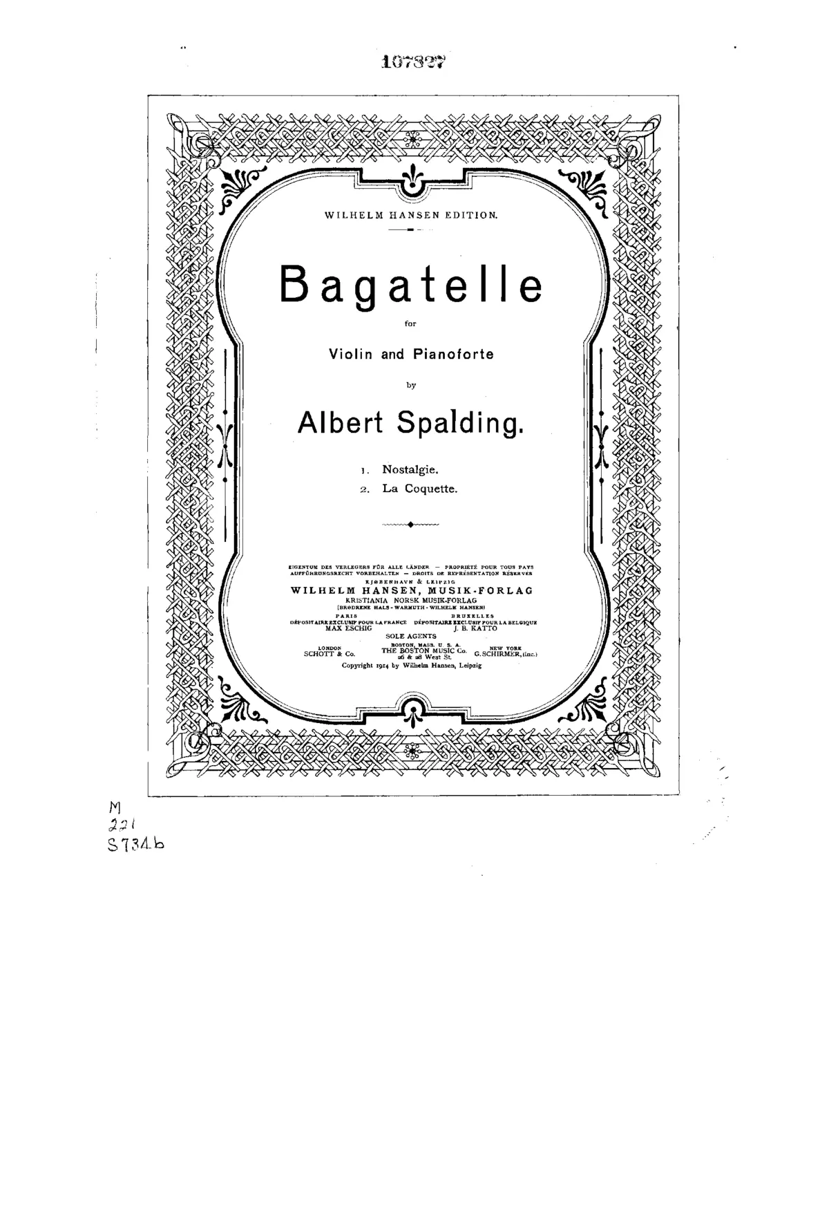 2 Bagatelles for Violin and Piano - Page 1