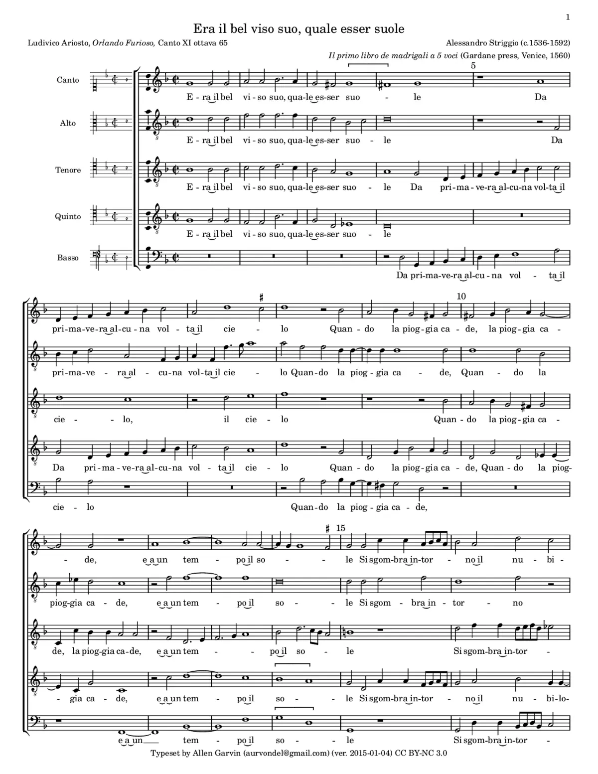 Era'l bel viso - Page 1