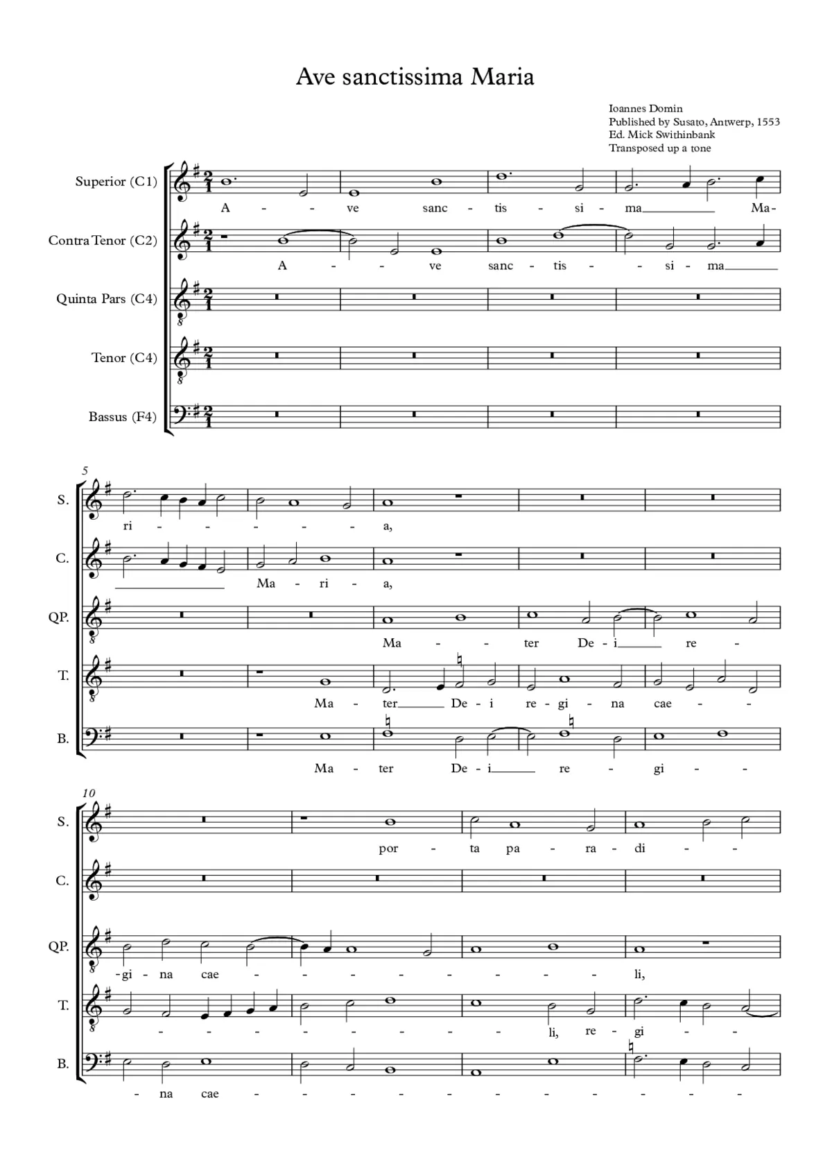 Ave sanctissima Maria - Page 1