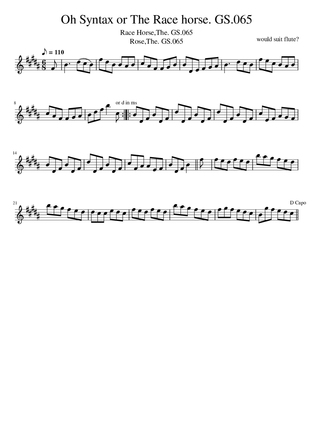 Oh Syntax or The Race horse. GS.065 - Page 1