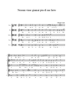 Nessun visse giamai piu di me lieto