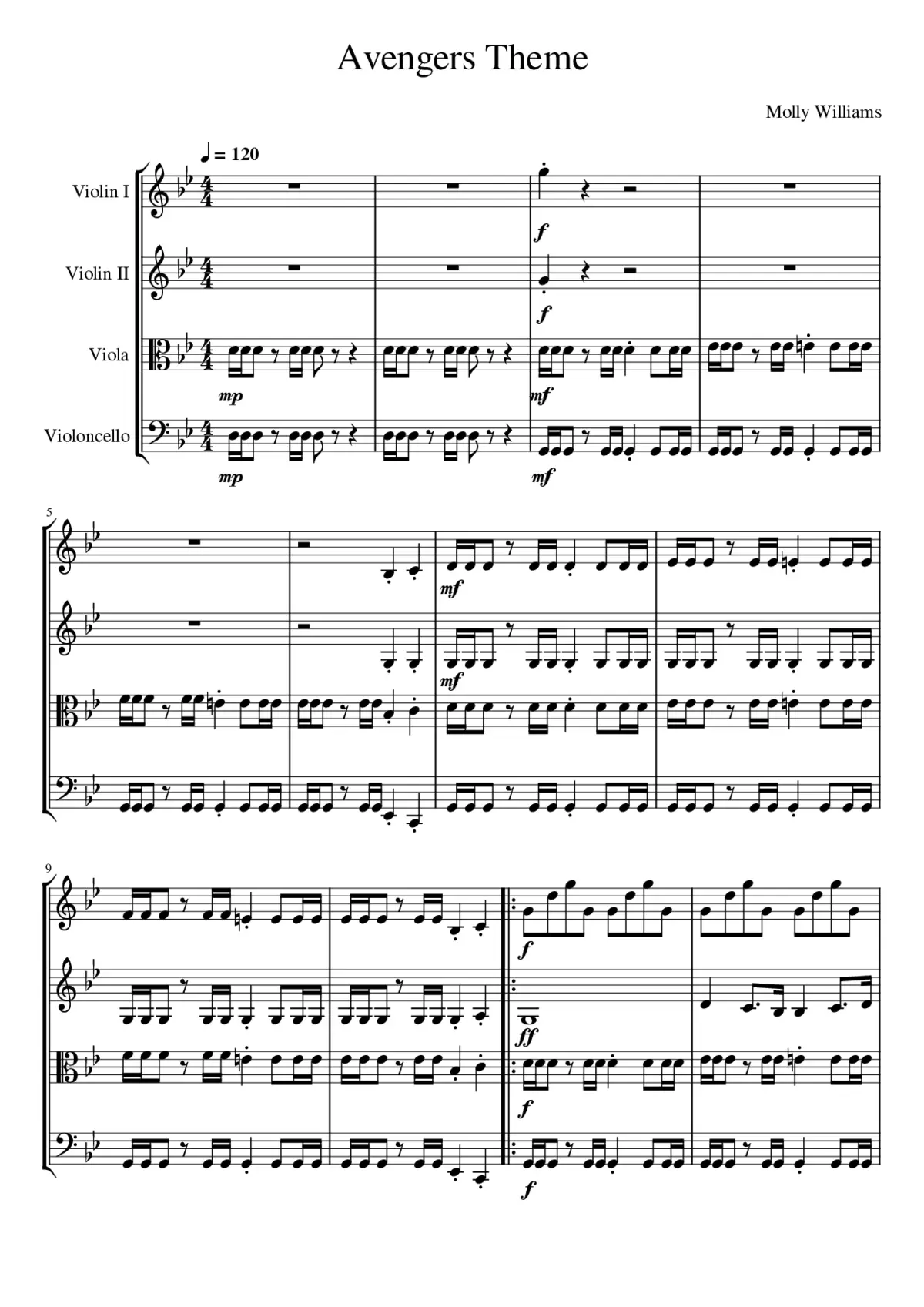 Avengers Theme - Page 1