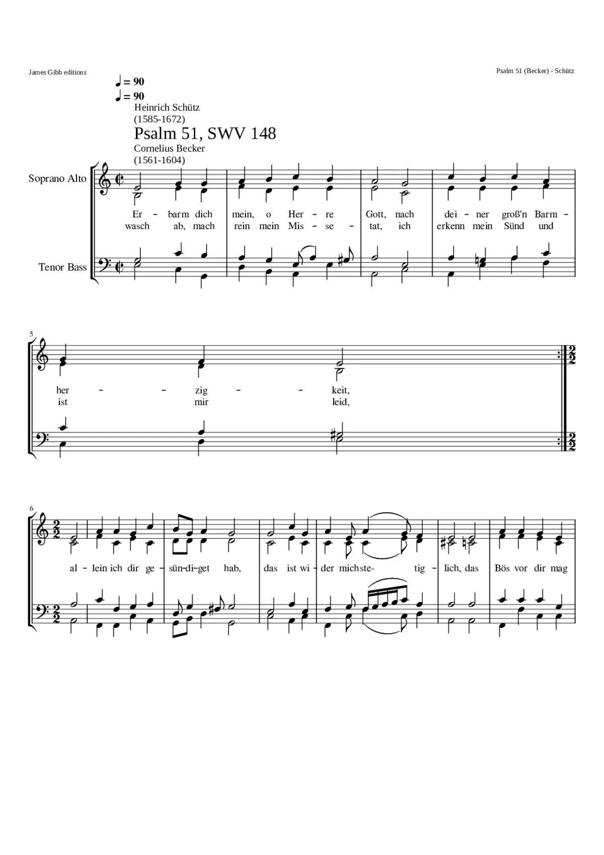 Erbarm dich mein o Herre Gott SWV 148 - Page 1