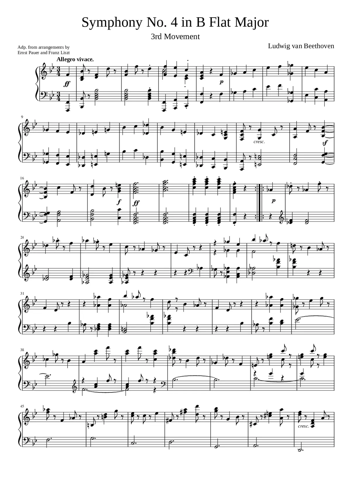 Symphony No.4 Op.60 - Page 1