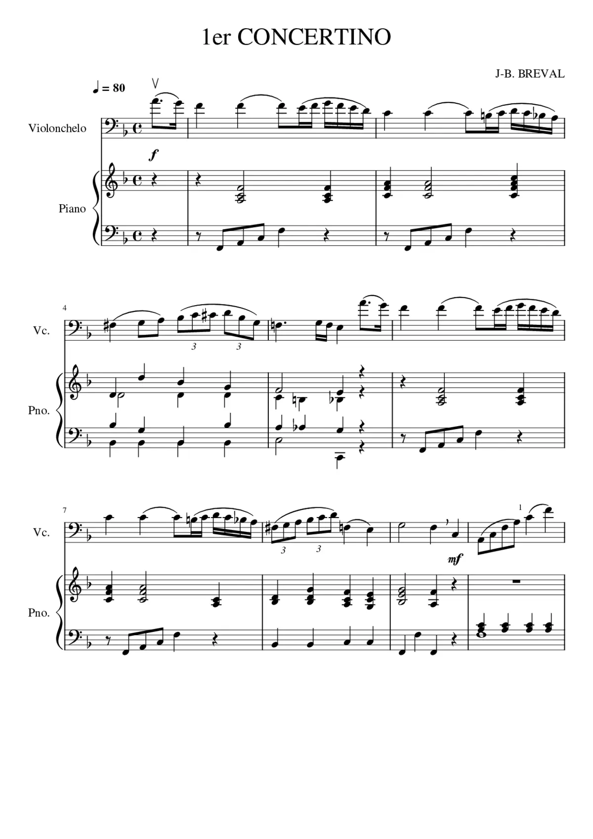 Breval 1er concertino - Page 1