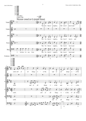 Nicene creed in G (triple time)