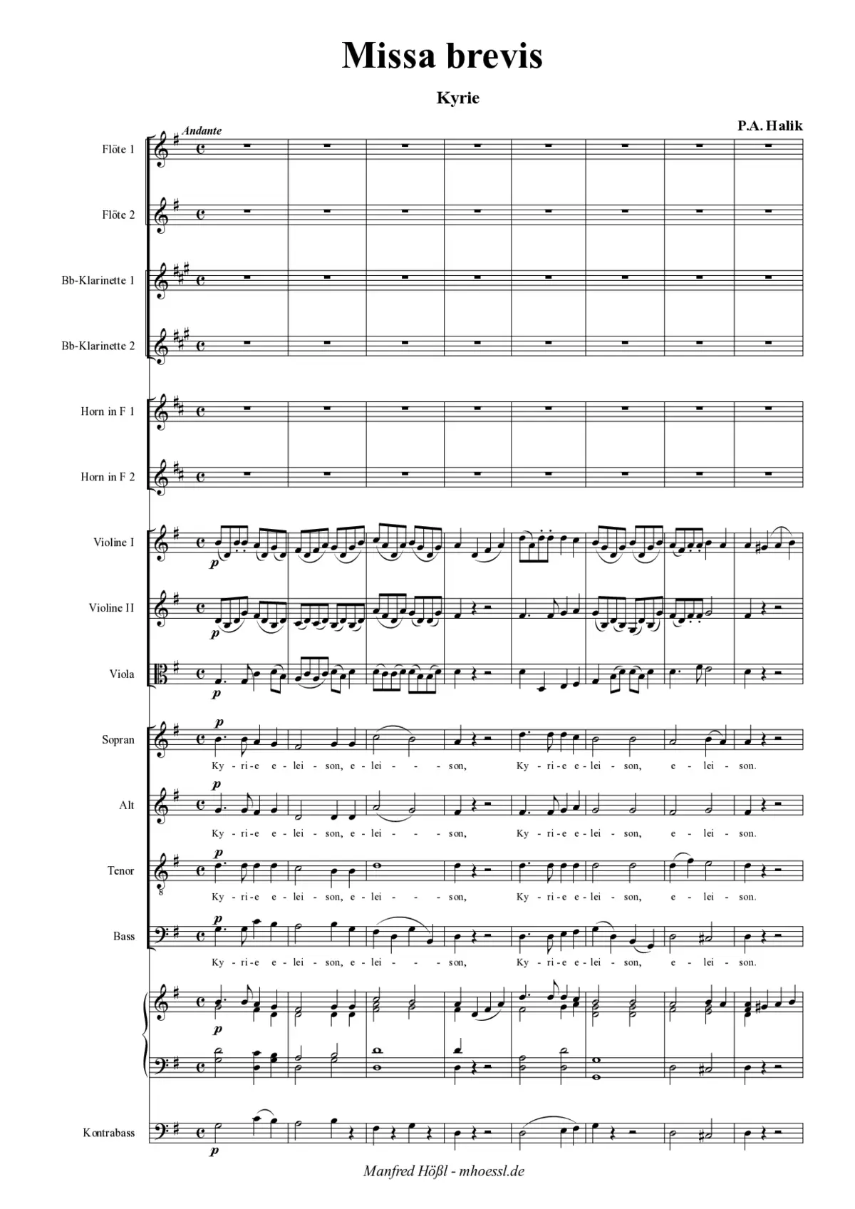 Missa brevis in G - Page 1